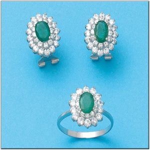 Pendientes oro blanco 18kl diamantes