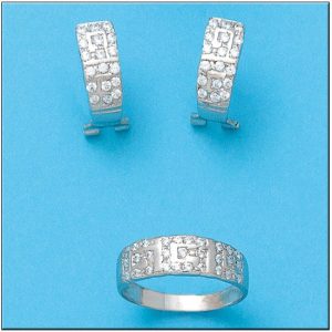 Pendientes oro blanco 18kl diamantes
