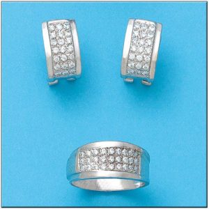 Pendientes oro blanco 18kl diamantes