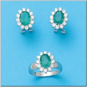 Pendientes oro blanco 18kl diamantes