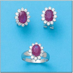 Pendientes oro blanco 18kl diamantes