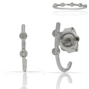 Pendientes oro blanco 18kl diamantes