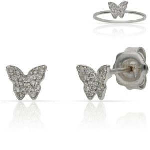 Pendientes oro blanco 18kl diamantes