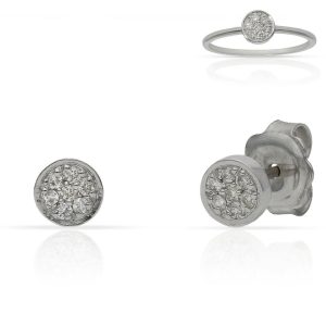 Pendientes oro blanco 18kl diamantes