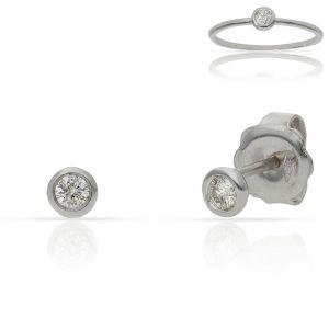 Pendientes oro blanco 18kl diamantes