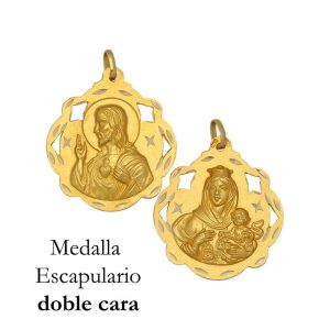 Medalla oro 18kl escapulario – 20x23mm