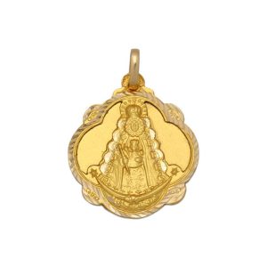 Medalla oro 18kl v. del rocio- 16x19mm