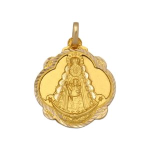 Medalla oro 18kl v. del rocio- 20x23mm