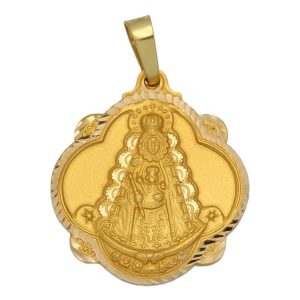 Medalla oro 18kl v. del rocio- 30x33mm