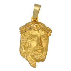 Medalla oro 18kl cara de cristo – 20x33mm