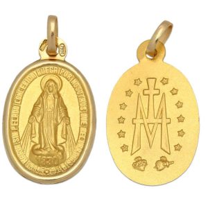 Medalla oro 18 kl v. milagrosa – 18x29mm