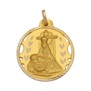 Medalla oro 18kl v. de las angustias – 22mm
