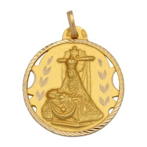 Medalla oro 18kl v. de las angustias – 24mm