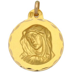 Medalla oro 18kl dolorosa – 21mm
