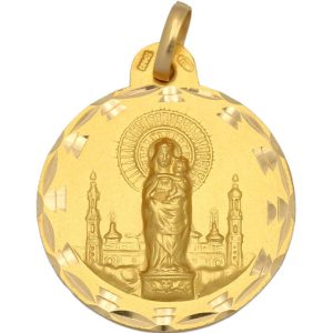 Medalla oro 18kl v. del pilar – 23mm