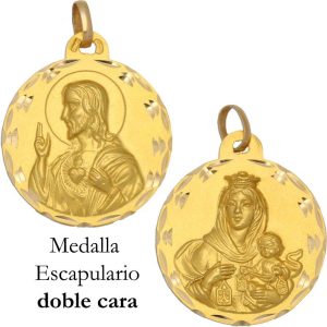 Medalla oro 18kl escapulario – 29mm