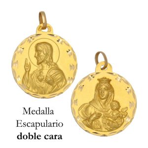 Medalla oro 18kl escapulario – 20mm