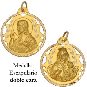 Medalla oro 18kl escapulario – 30mm