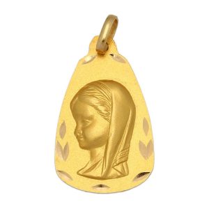 Medalla oro 18kl v. niña – 15×25 mm