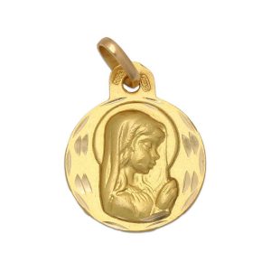 Medalla oro 18kl v. niña – 15mm