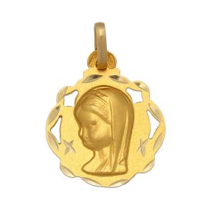 Medalla oro 18kl v. niña – 17×20 mm