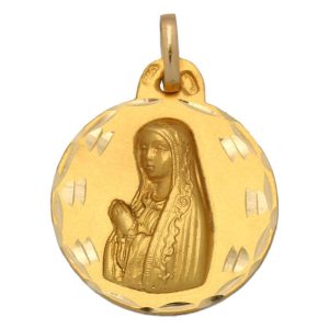 Medalla oro 18kl. v. de fatima – 19mm