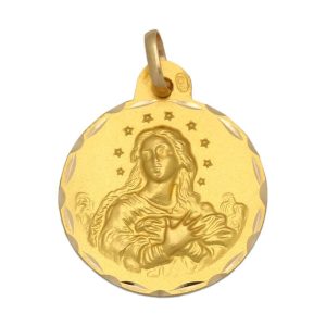 Medalla oro 18kl v. de la purisima- 21mm
