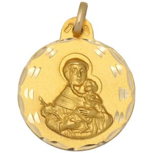 Medalla oro 18kl san antonio – 22mm
