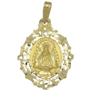 Medalla oro 18kl v.de la fuensanta-22x30mm