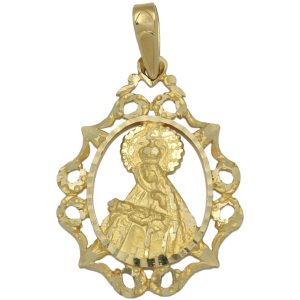 Medalla oro 18kl v. de africa- 25x34mm