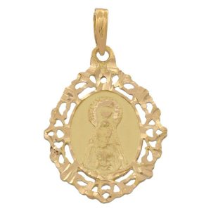 Medalla oro 18kl v. de belen – 22x29mm