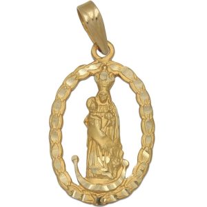 Medalla oro 18kl v. de zocueca- 17x27mm