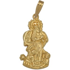 Medalla oro 18kl v. de la asuncion – 15x28mm