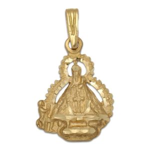 Medallas oro 18kl v.de la cabeza-15x23mm