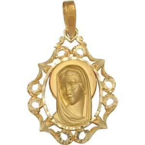 Medalla oro 18kl v. niña – 25x34mm
