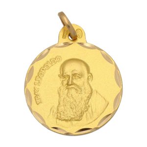 Medalla oro 18kl fray leopoldo – 19mm