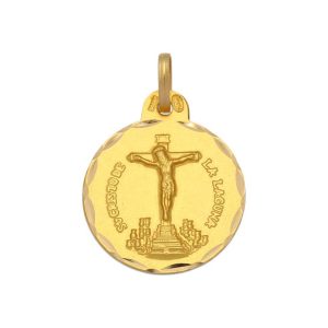 Medalla oro 18kl c. de la laguna – 15mm
