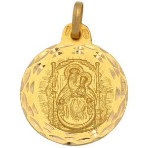 Medalla oro 18kl v. del pino – 21mm