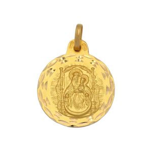 Medalla oro 18kl v. del pino – 17mm