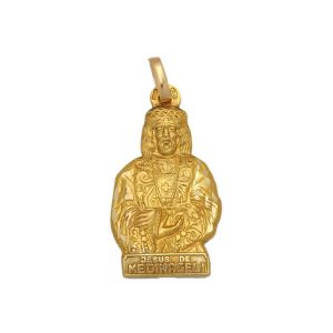 Medalla oro 18kl cristo medinaceli – 10x18mm