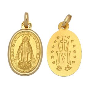 Medalla oro 18kl v. milagrosa – 15x24mm