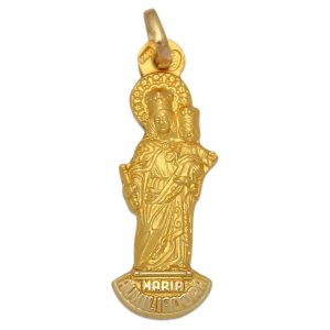 Medalla oro 18kl v.auxiliadora- 12x34mm
