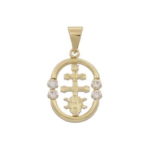 Cruz oro 18 kl de caravaca – 13x19mm