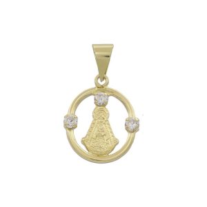 Medalla oro 18kl v. del rocio- 14x17mm