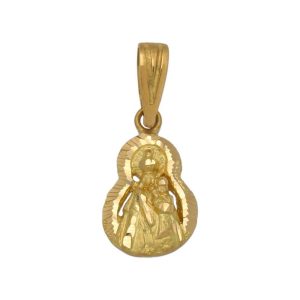 Medalla oro 18kl v. de la estrella – 10x16mm