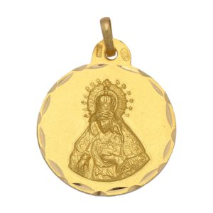 Medalla oro 18kl v. de la macarena- 19mm