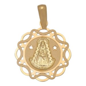 Medalla oro 18kl v. del rocio – 20x23mm