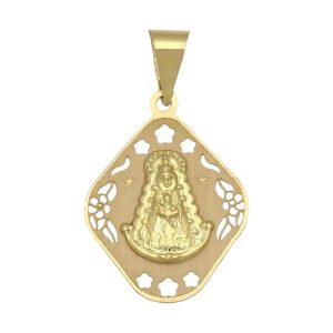 Medalla oro 18kl v. del rocio – 17x22mm