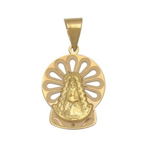 Medalla oro 18kl v. del rocio – 20x15mm