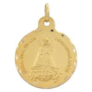 Medalla oro 18kl v. de los desamparados – 21mm